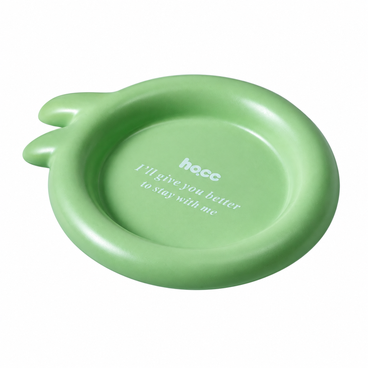 Colorful Ceramic Pet Plates | clean white SKU packshot | Rabbit Green | VARIANT_MEDIA_CORRECTION