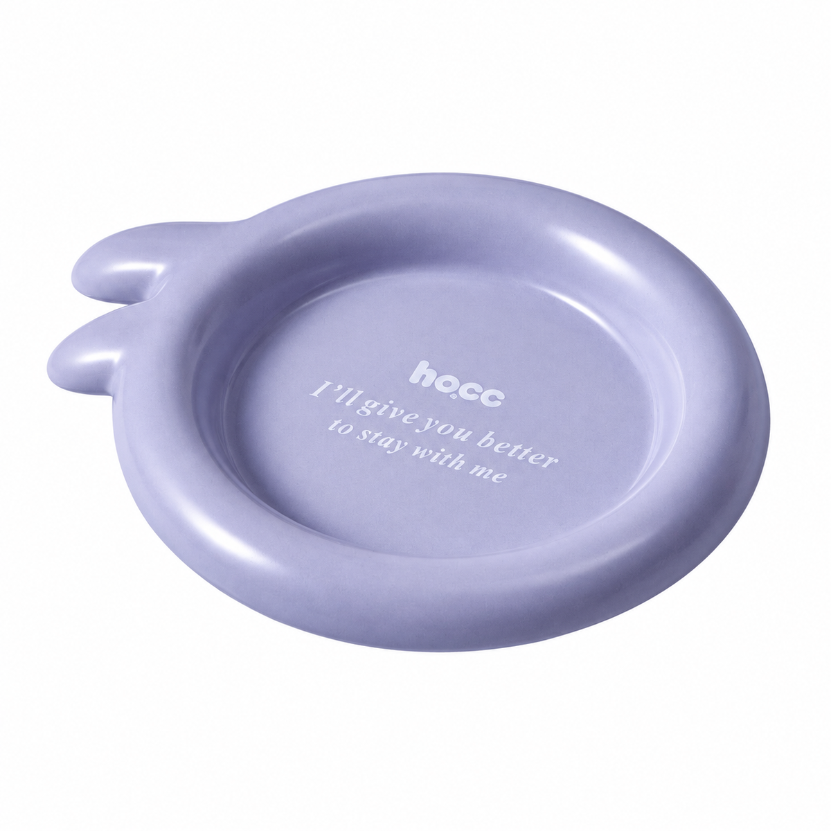 Colorful Ceramic Pet Plates | clean white SKU packshot | Rabbit Purple | VARIANT_MEDIA_CORRECTION