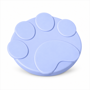 Sky Blue soft silicone cat food can lid on a clean white background [SKU: Sky Blue]