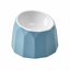 Volcano Dual-Tone Ceramic Pet Bowl | clean white SKU packshot | Blue | VARIANT_MEDIA_CORRECTION