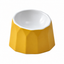 Volcano Dual-Tone Ceramic Pet Bowl | clean white SKU packshot | Yellow | VARIANT_MEDIA_CORRECTION