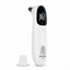 Infrared pet ear thermometer with probe cap on a clean white background