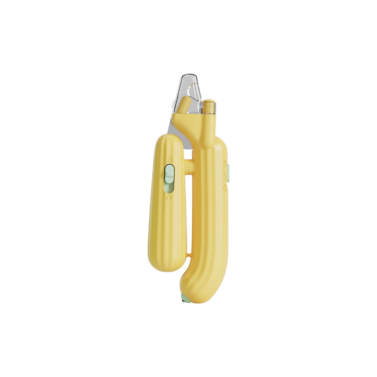 Cactus Pet Nail Clipper in goose-yellow on a white background