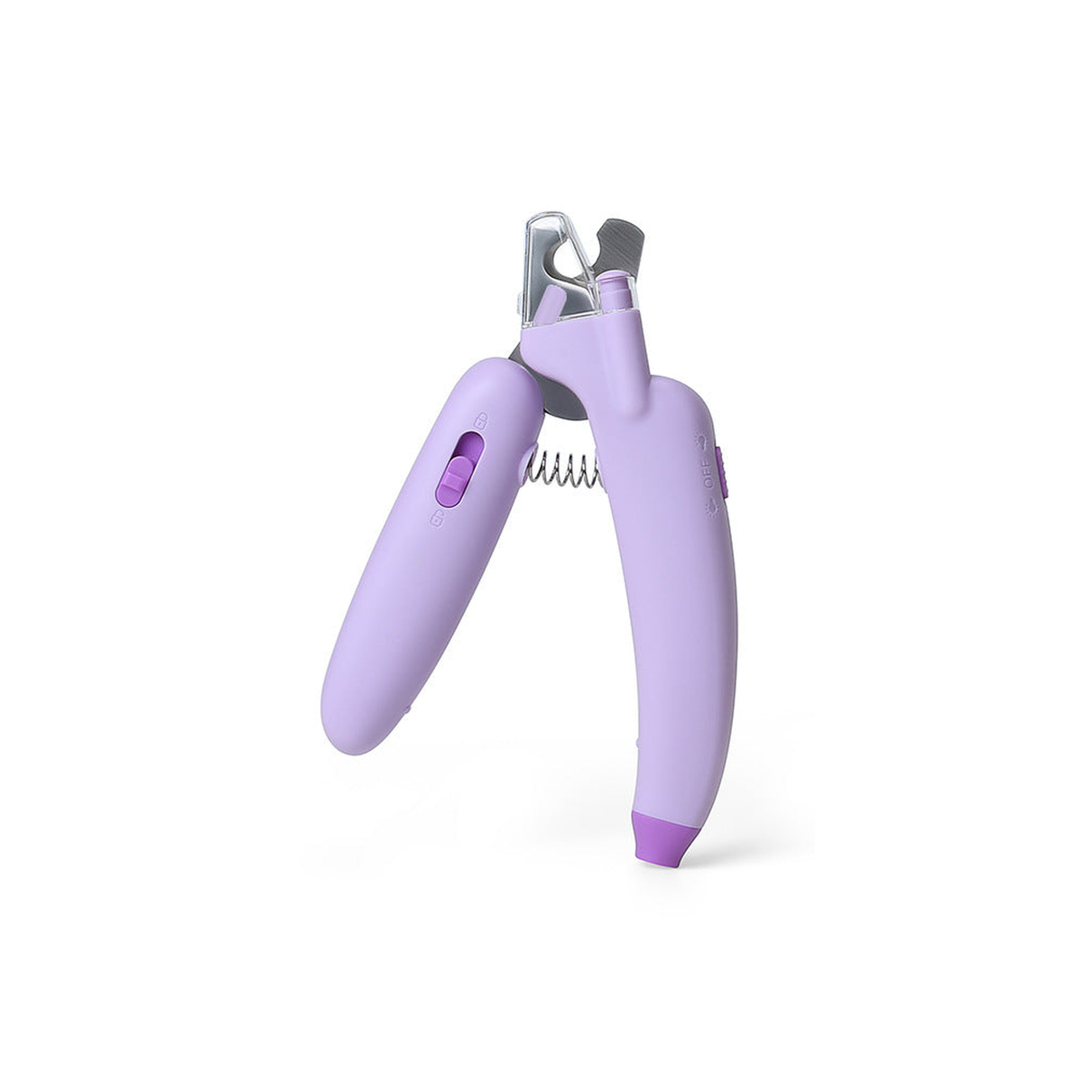 Banana Pet Nail Clipper in lavender on a white background