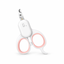 Pink LED cat nail scissors on a white background