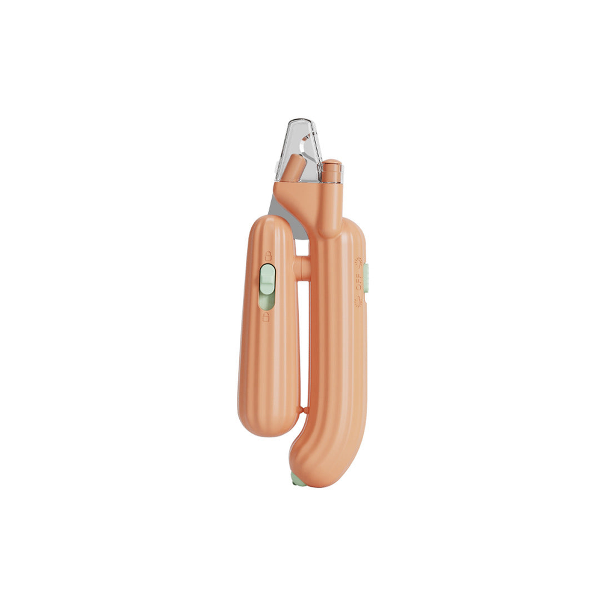 Cactus Pet Nail Clipper in tangerine on a white background