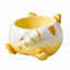 Curvy Cat Butt Ceramic Pet Bowl | clean white SKU packshot | Yellow | VARIANT_MEDIA_CORRECTION