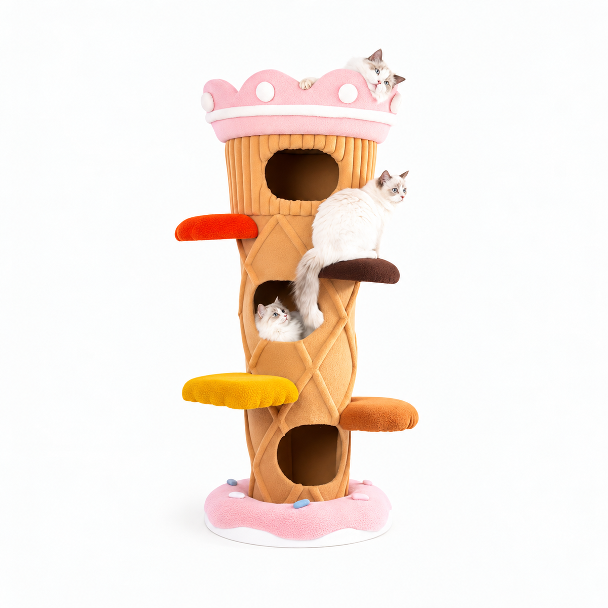 Corrected v3 | ZEZE Ice Cream Cat Tree Tower | source image 01 | OUTPAINT | content complete