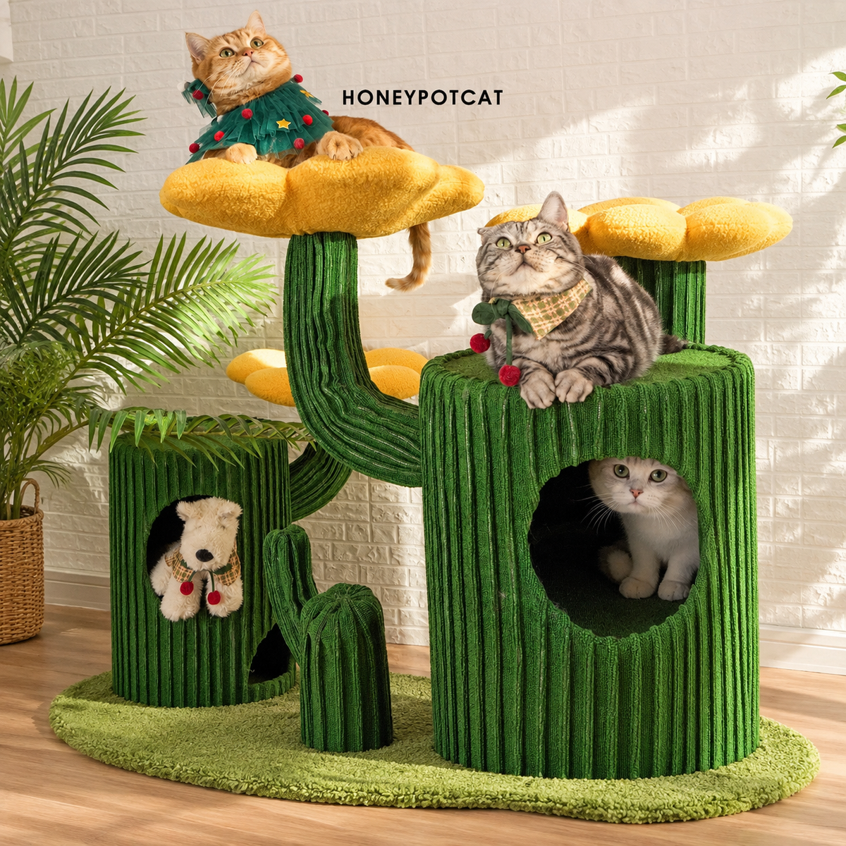 Corrected v4 | HONEYPOTCAT Cactus Bloom Cat Tree | source image 05 | FULL_FRAME_OUTPAINT | content complete