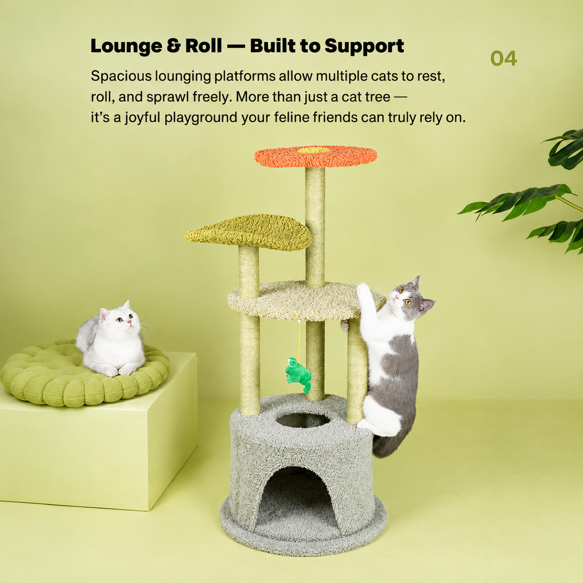 Corrected v4 | ZEZE Aidola Flower House Cat Tree | source image 07 | FULL_FRAME_OUTPAINT | content complete