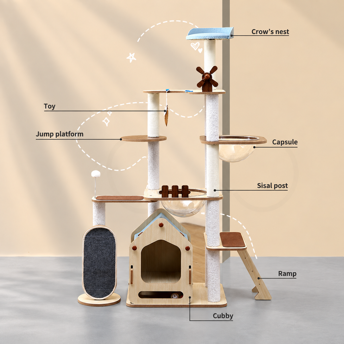 Corrected v4 | Destiny Pet Windmill Cat Condo | source image 09 | FULL_FRAME_OUTPAINT | content complete