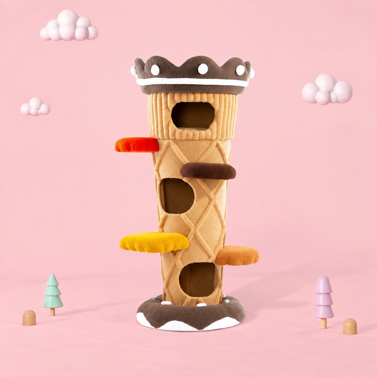 Corrected v3 | ZEZE Ice Cream Cat Tree Tower | source image 09 | OUTPAINT | content complete