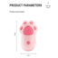 Pink cat-paw brush product parameters with 10 cm by 7 cm dimensions | Latest translated correction | Effective 1x1 | 20261005
