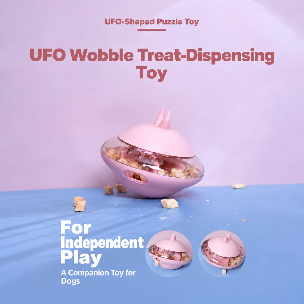 AIWO UFO wobble treat dispensing puzzle toy English translation detail source 01