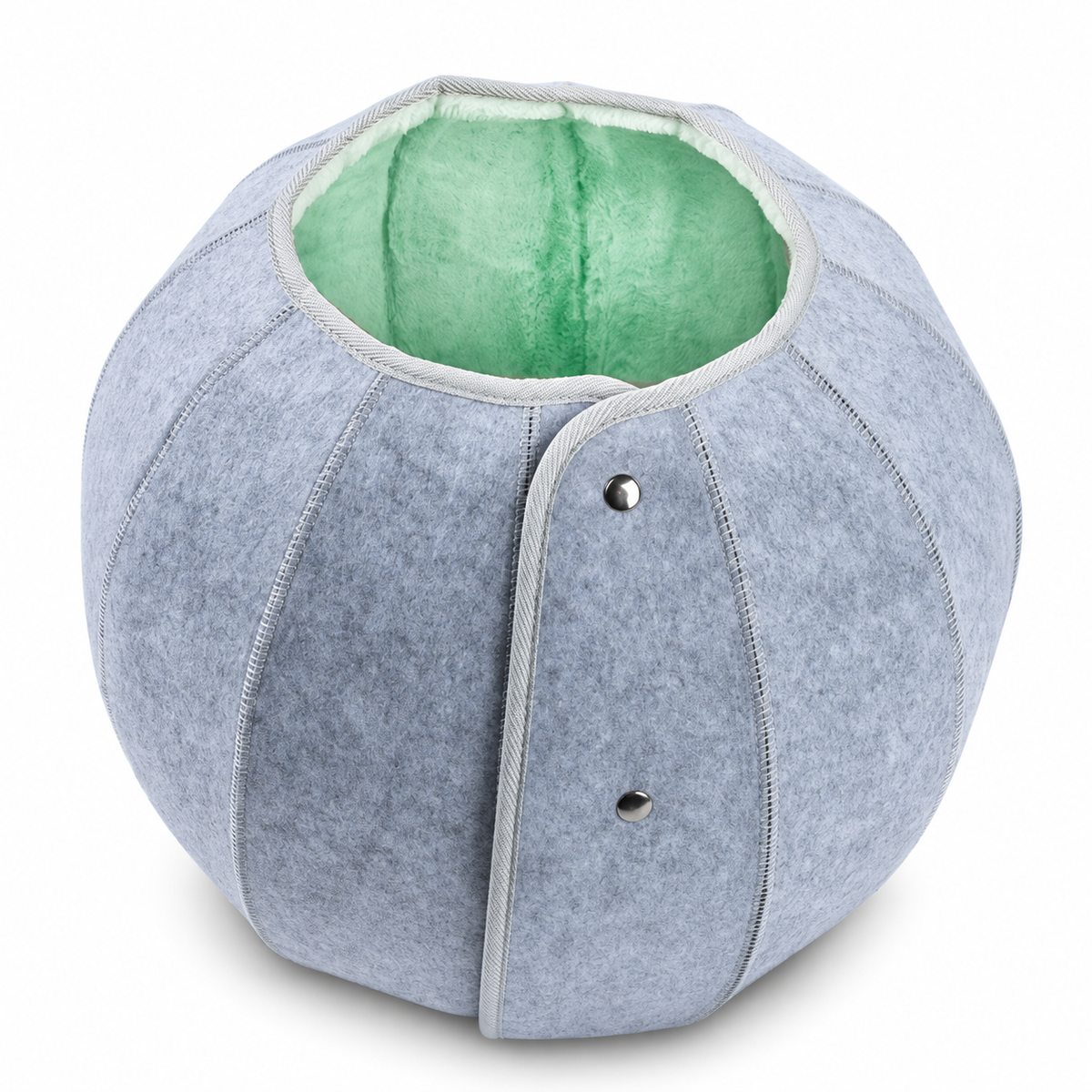 K.1 D.Ball Cat Bed - Gray Green clean white SKU image [Gallery: Variant Gray Green]