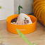 VETRESKA Tangerine Cat Litter Box - cat resting in the spacious round design [Gallery: Shared]