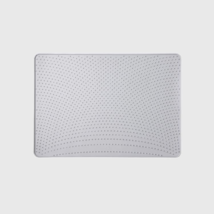 Top view of a grey Pidan silicone cat litter mat