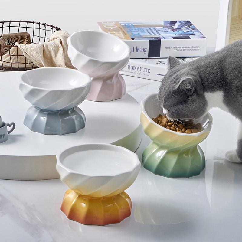 Hocc Candy Porcelain Pet Blow 马卡龙色糖果渐变陶瓷宠物平口碗汤碗 - Destiny Pet