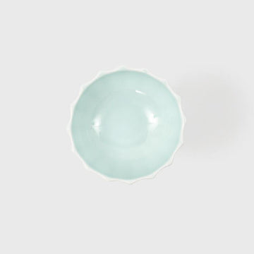 PIDAN Cherish green porcelain cat bowl top view
