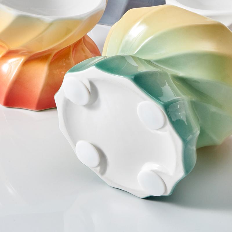 Hocc Candy Porcelain Pet Blow 马卡龙色糖果渐变陶瓷宠物平口碗汤碗 - Destiny Pet