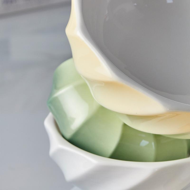 Hocc Candy Porcelain Pet Blow 马卡龙色糖果渐变陶瓷宠物平口碗汤碗 - Destiny Pet