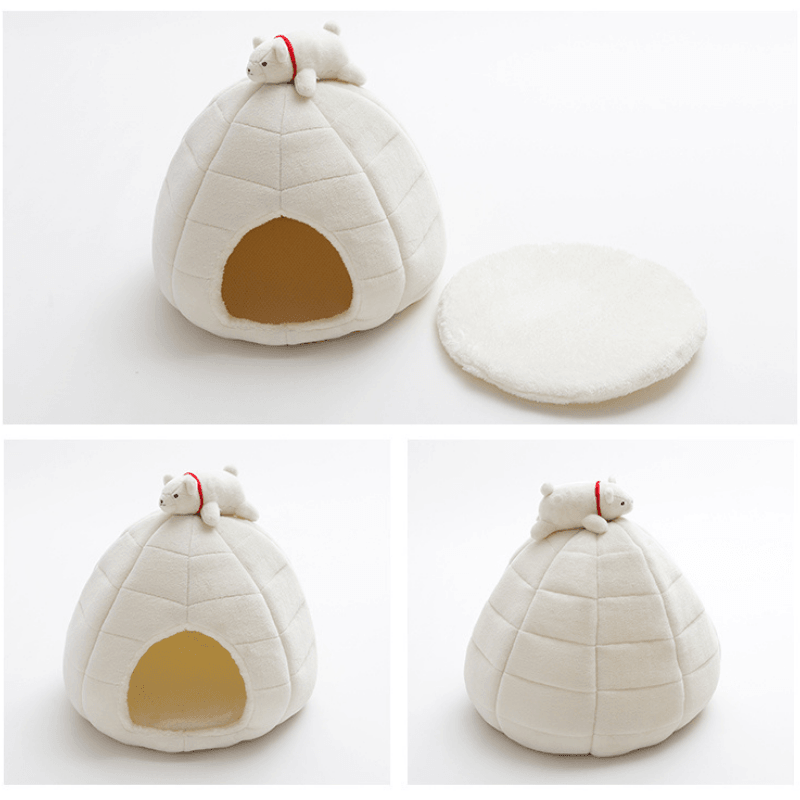 Fukufuku Polar Bear Igloo Pet Bed product detail image 7
