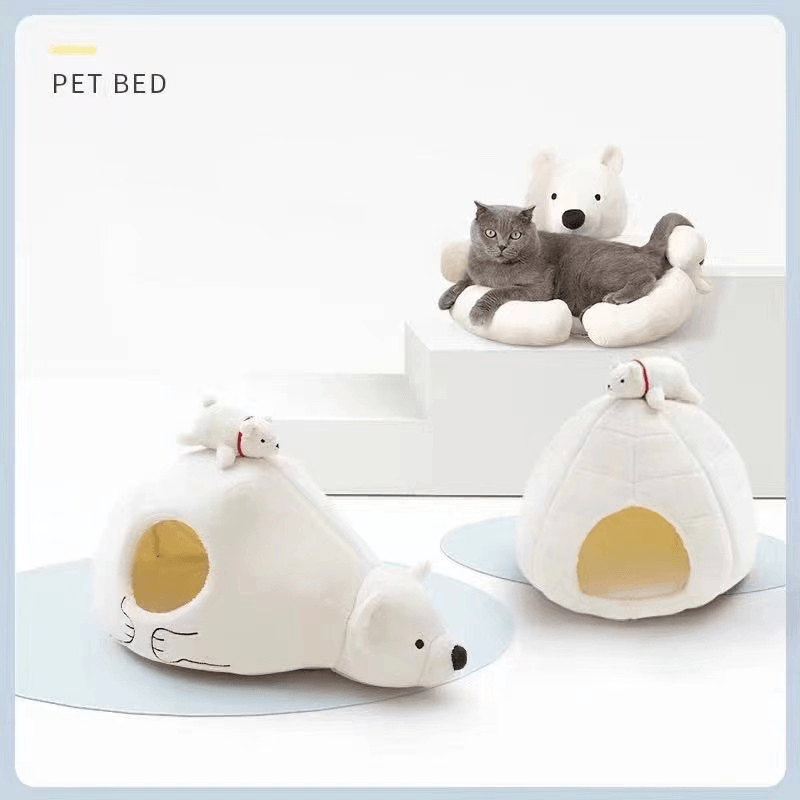 Fukufuku Polar Bear Flat Pet Bed product detail image 9