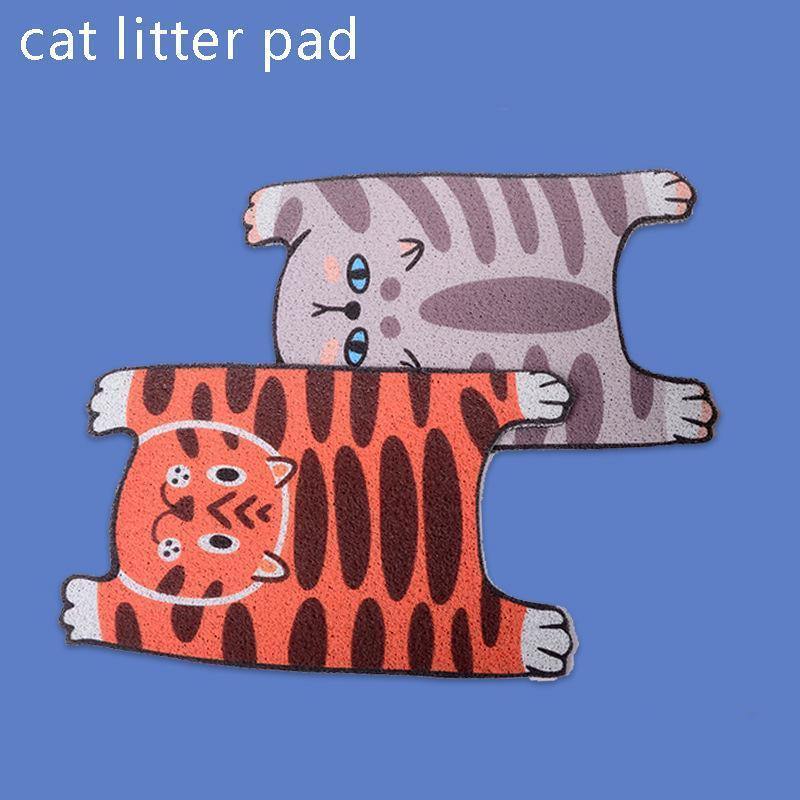 Miaoho animal-shaped cat litter mat designs shown around a cat litter box [Gallery: Shared]
