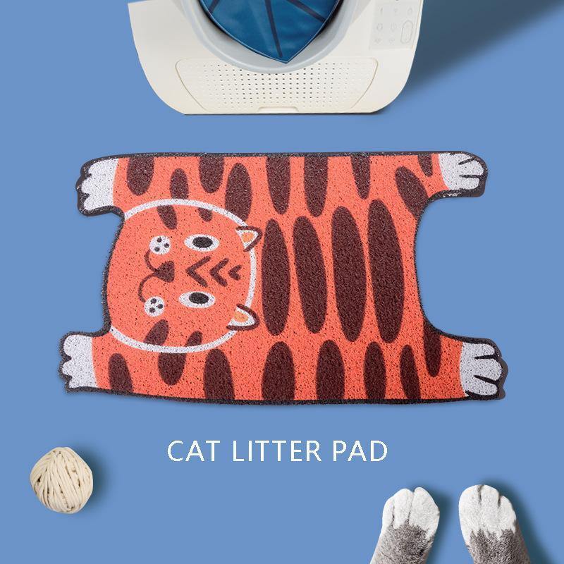 Miaoho animal-shaped cat litter mat beside a cat litter box [Gallery: Shared]