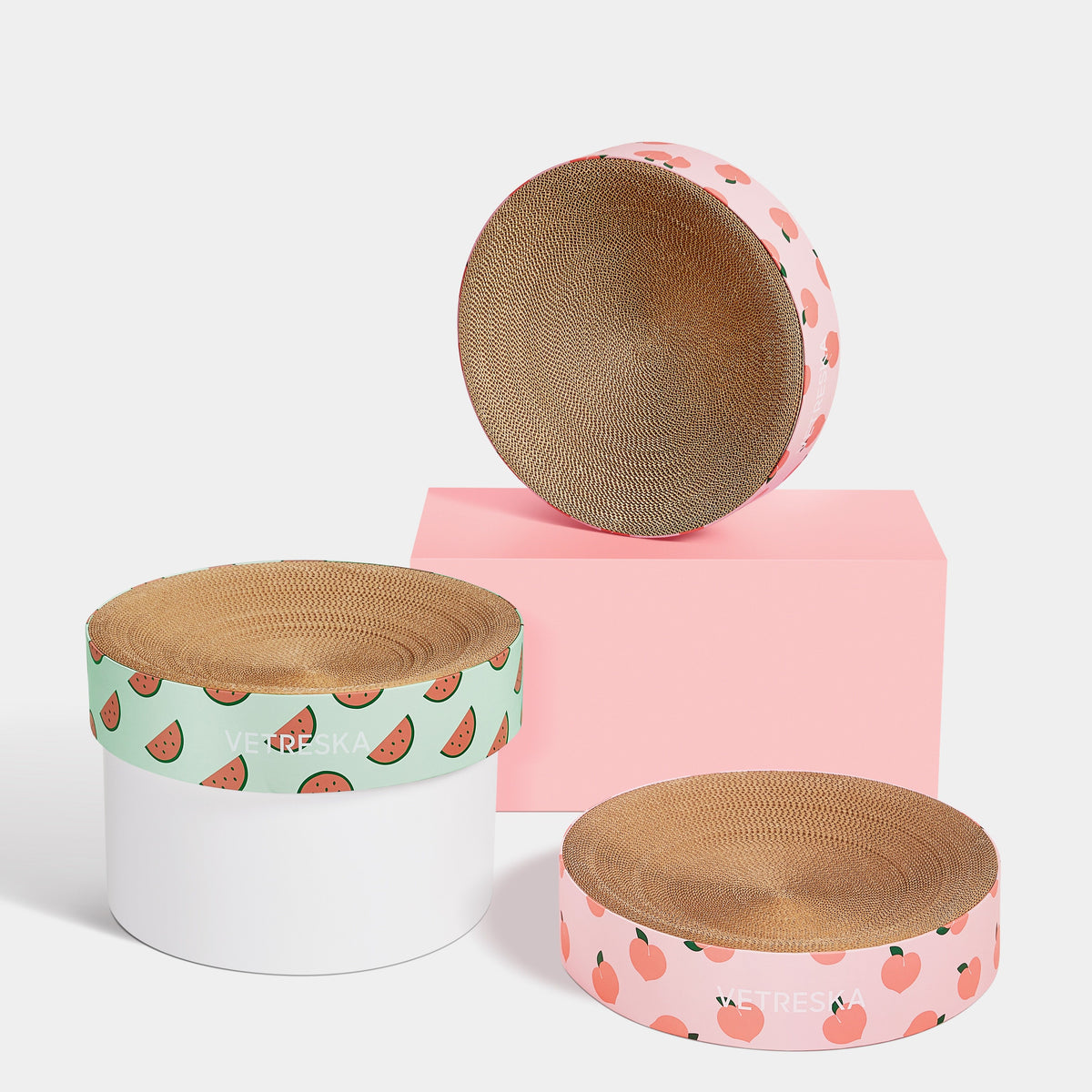 Original | Vetreska Watermelon & Peach Cat Scratching Bed product group image [Gallery: Shared]