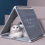 Furrytail X Cat Scratcher Geometric style shown with a cat inside the triangular setup [Gallery: Geometric Original]