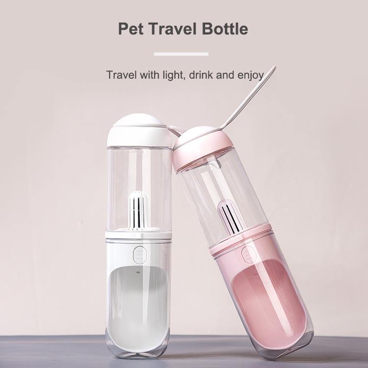 Aiwo pet travel water bottle in White and Pink [Gallery: Detail]