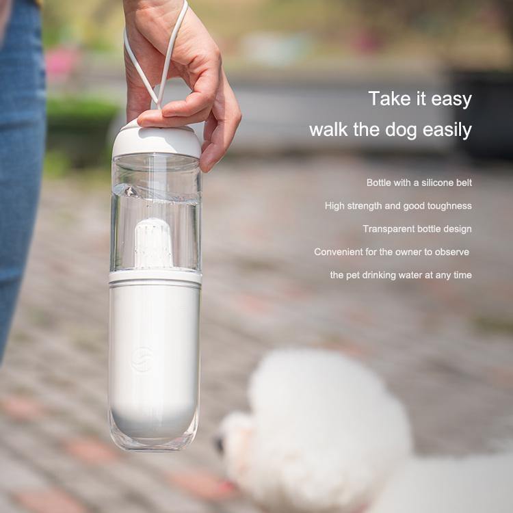 Aiwo pet travel water bottle with carrying loop and transparent body [Gallery: Detail]