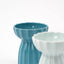 PIDAN Cherish green and blue cat bowls close-up
