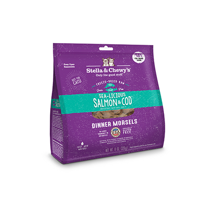 STELLA & CHEWY'S® SEA-LICIOUS SALMON & COD FREEZE-DRIED RAW DINNER MORSELS CAT FOOD