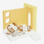 Vetreska Chinese dim sum cat toy set arranged in a yellow display scene