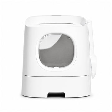 Homerun Cat Litter Box - white enclosed litter box with front entry [Gallery: Shared]