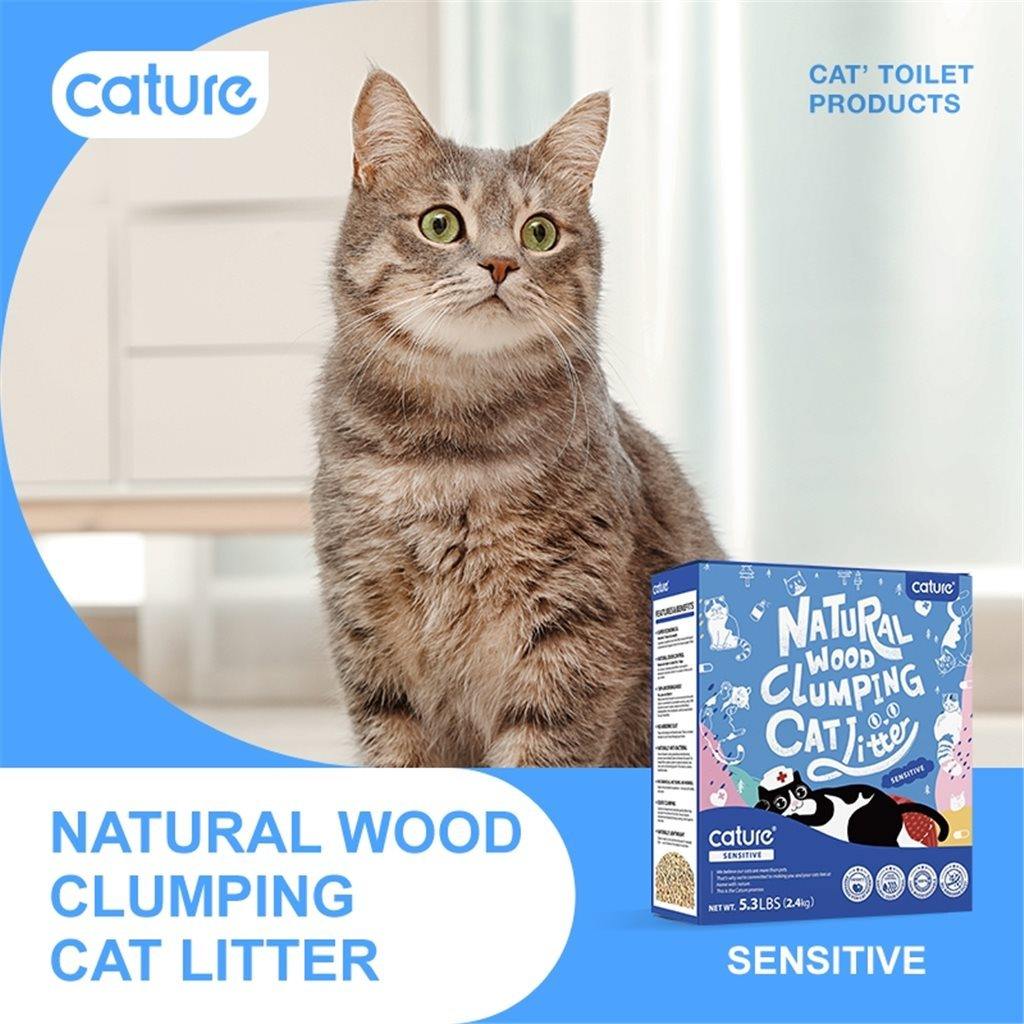 CATURE natural wood clumping cat litter 6 L sensitive product view